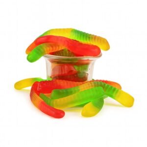 1 Kg de Gomitas de Gusano de Colores Marca Lucky Gummys